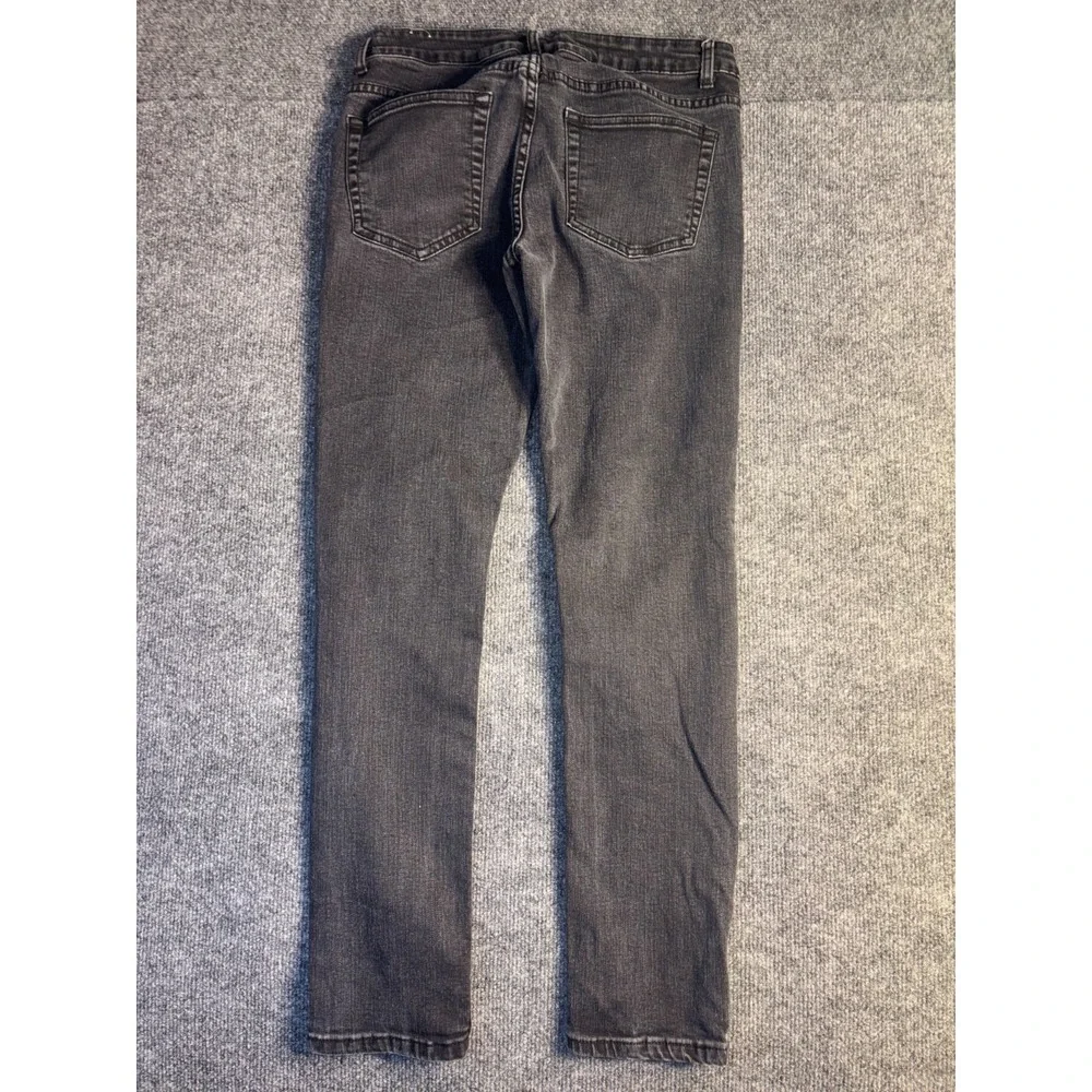 FOREVER 21 Skinny Jeans Mens 30/30 Black Denim Slim Fit Mid Rise Comfort Stretch